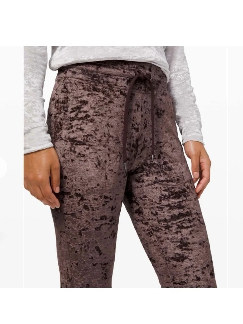 lululemon athletica Crushed Velvet Jogger Pants - Brown